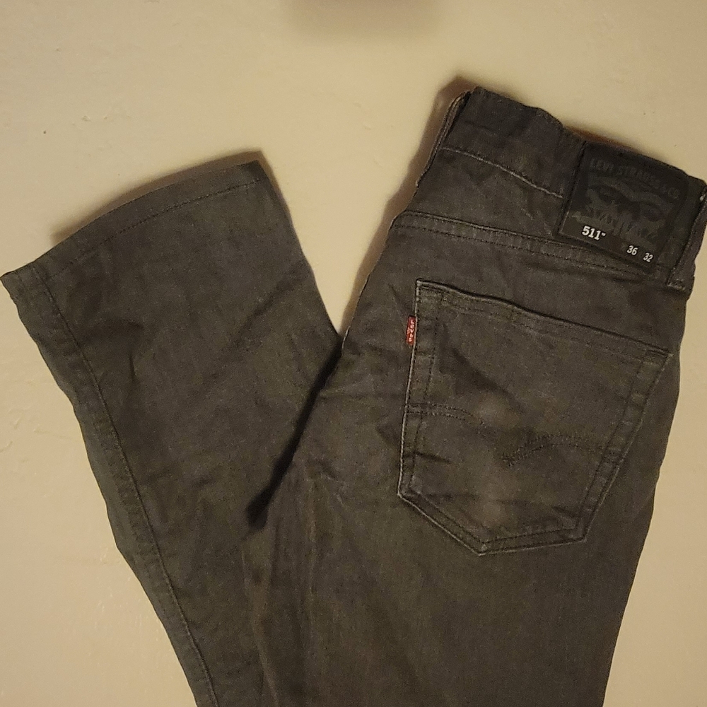Levi's 511 Slim Fit Men Jeans, W36 L32, Dark Grey
